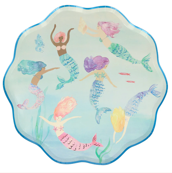 Mermaids Swimming Plates