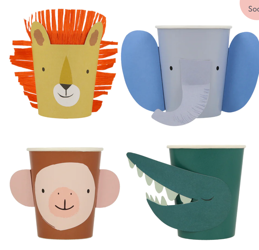 Animal Parade Character Cups