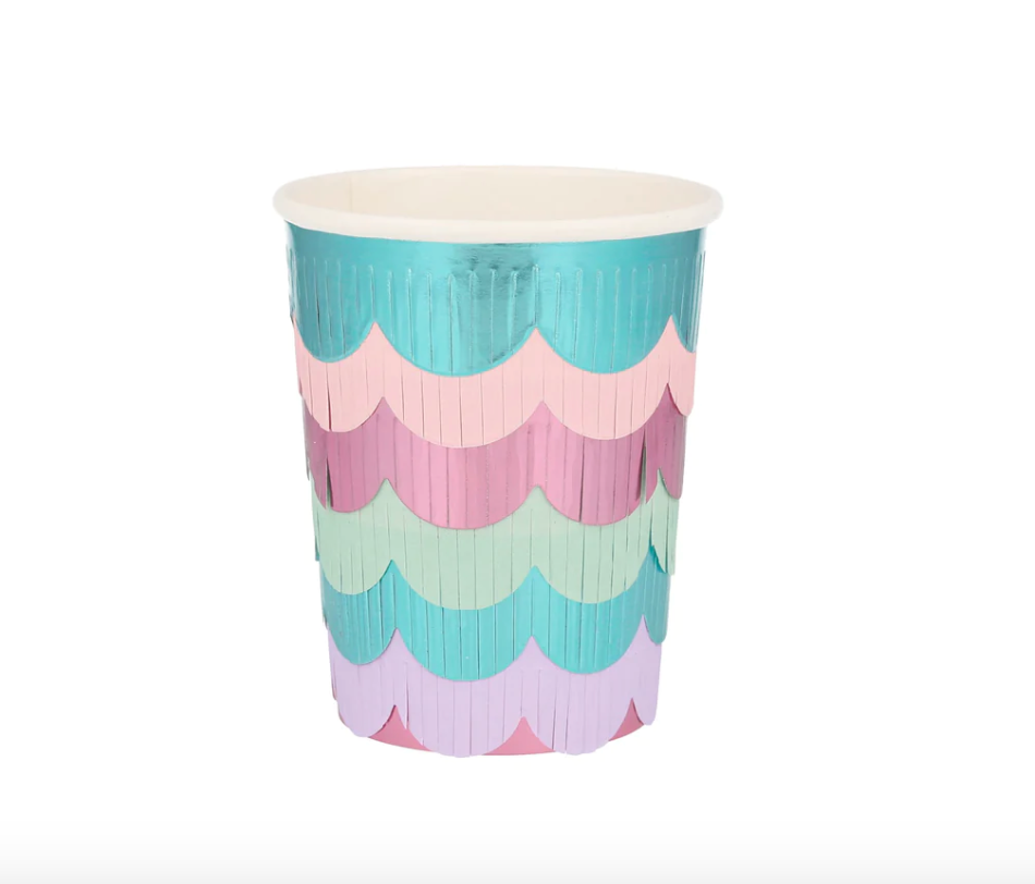 Mermaid Scalloped Fringe Cups