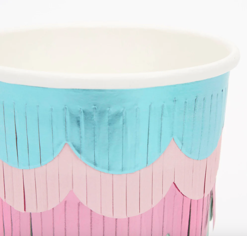 Mermaid Scalloped Fringe Cups