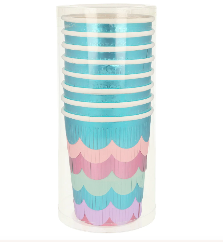 Mermaid Scalloped Fringe Cups