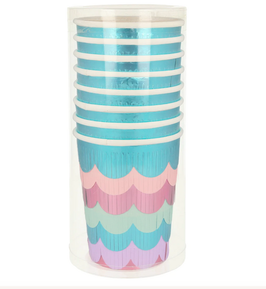 Mermaid Scalloped Fringe Cups
