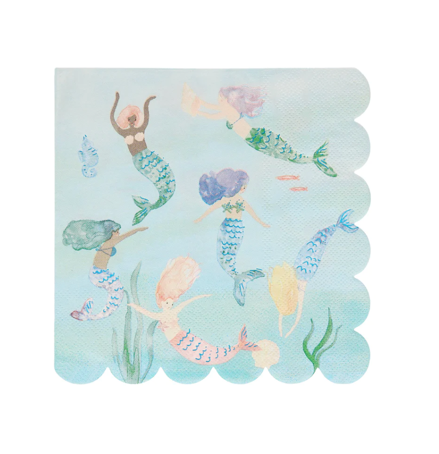 Mermaids Swimming Napkins