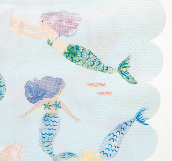 Load image into Gallery viewer, Mermaids Swimming Napkins
