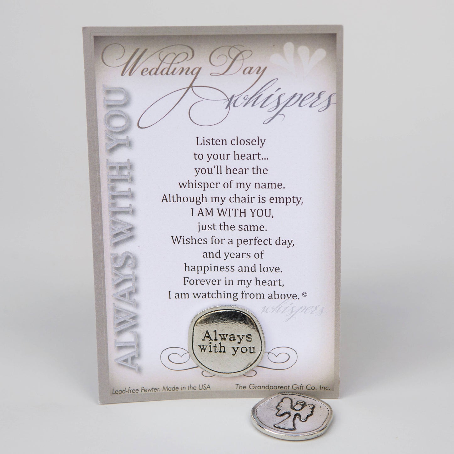 Wedding Day Memorial Gift:  Handmade Pewter Coin