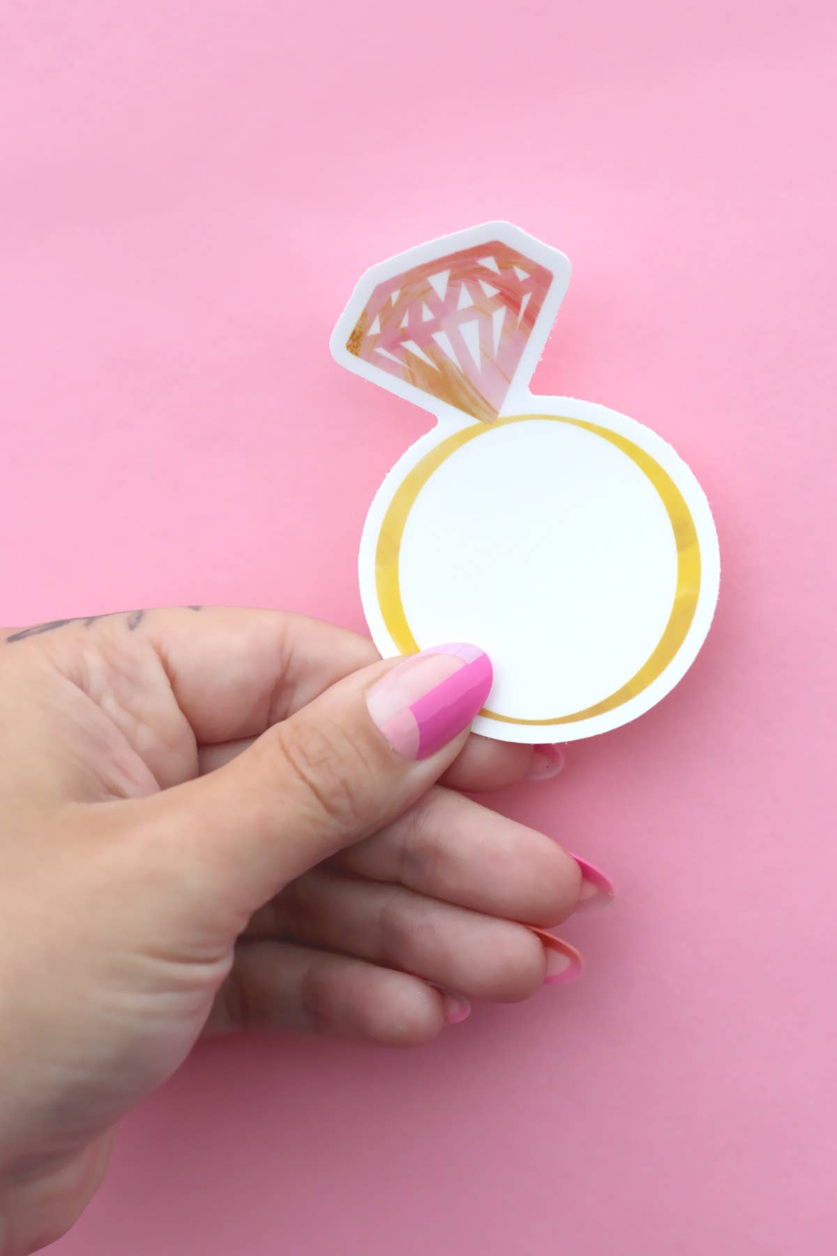 Engament Ring Sticker Pink Diamond Engagement Ring Sticker – Madison Paul