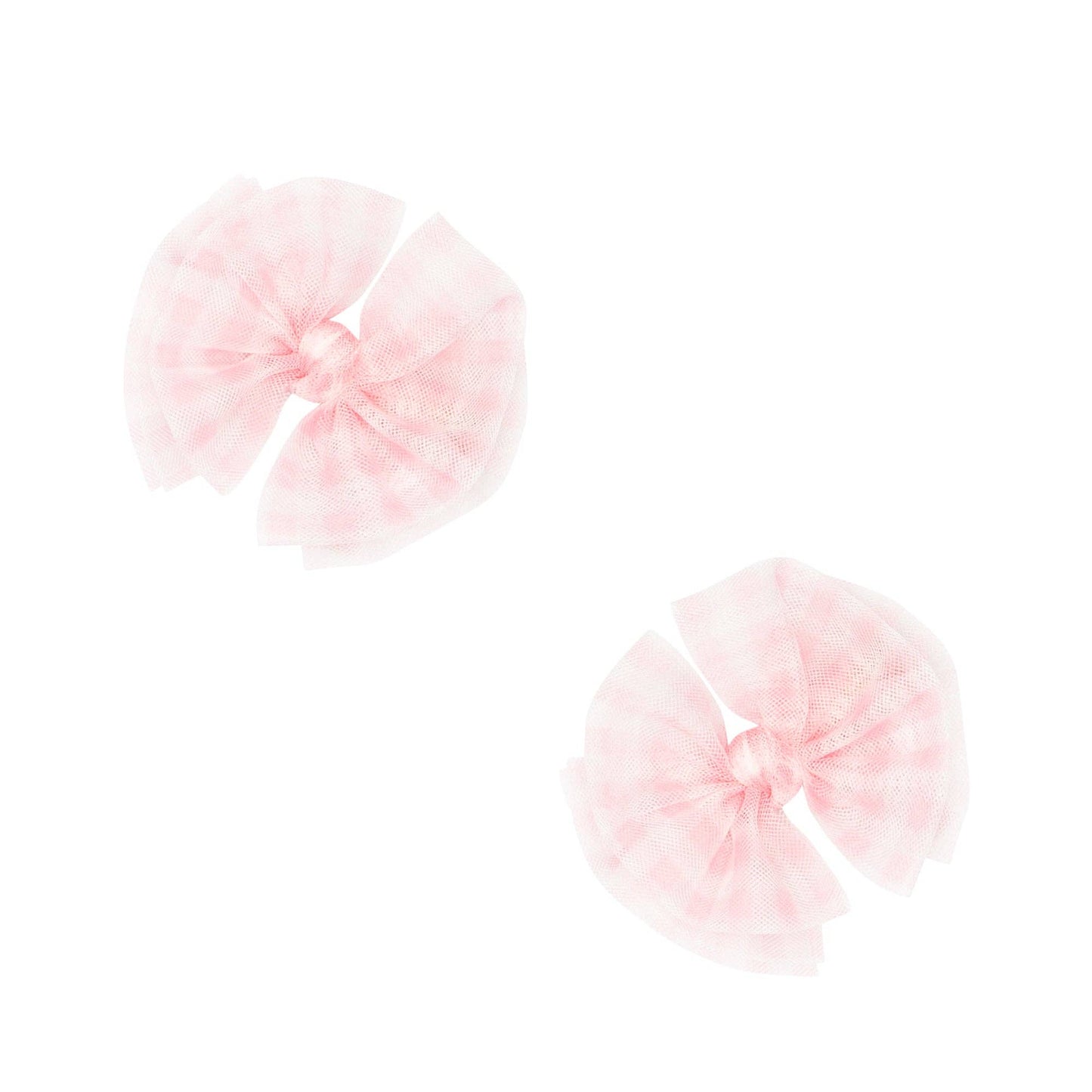 2PK TULLE BABY FAB CLIPS: pink gingham