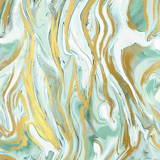 Marbleized Mint Gift Wrap - Roll