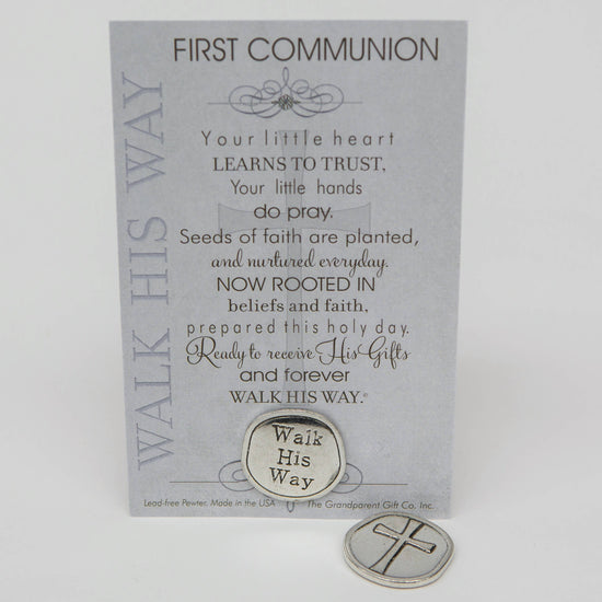 First Communion Gift: Handmade Pewter Coin