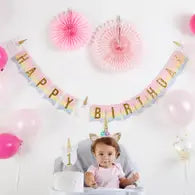 Gold Unicorn Happy Birthday Decor Kit