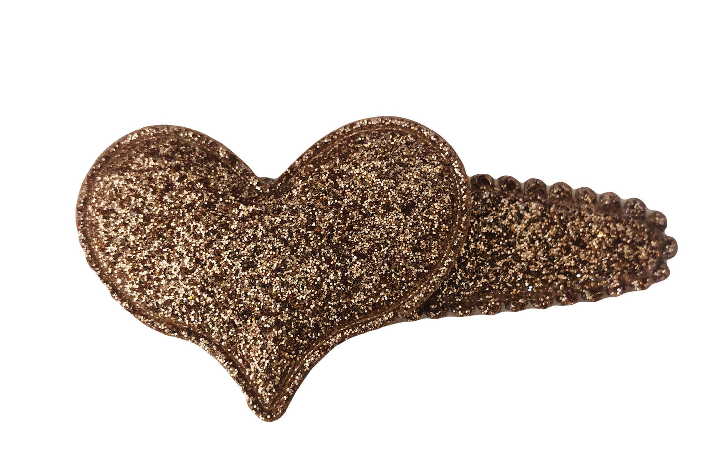 Gold Puff Hearts Hair Clips