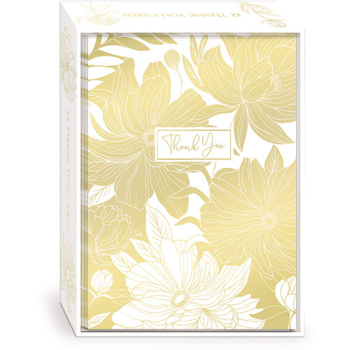 Thank You Notecards Luxe White Dahlias